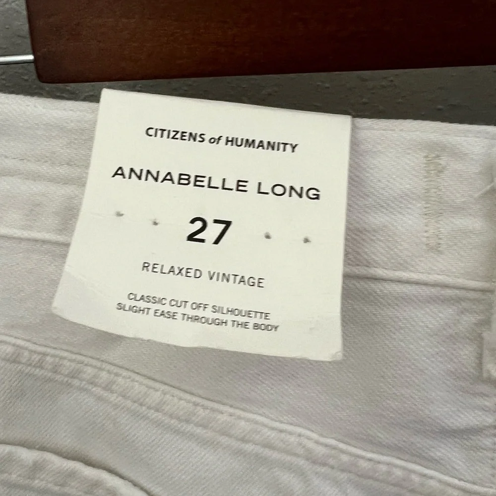Citizens of Humanity Annabelle Long Short In White Size 27 New